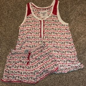 Matching red and pink hearts n heels pajama set!